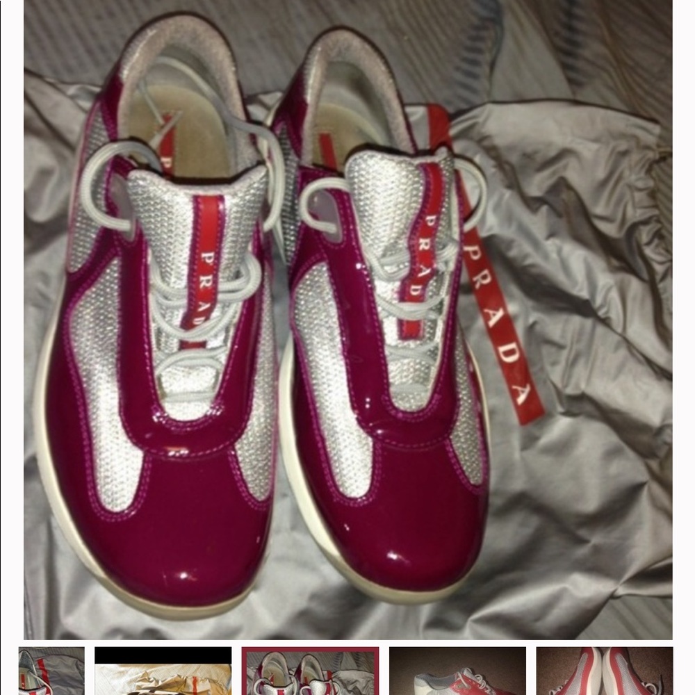 Prada’s America’s Cup Patent Leather Sneaker Shoes